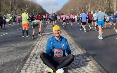Lauftreffler an der Siegessäule in Berlin